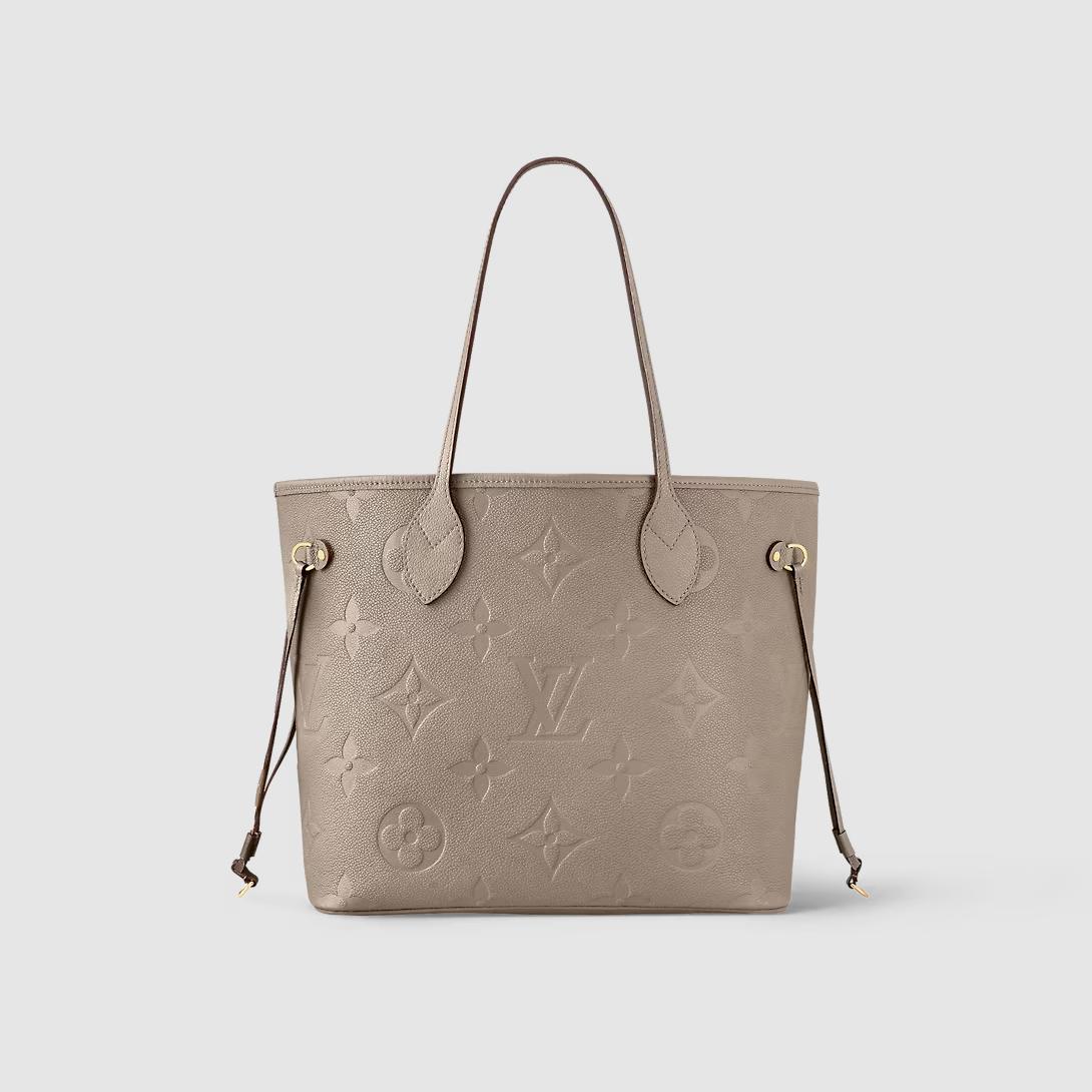 Túi Louis Vuitton Neverfull Mm Monogram Empreinte Nữ Nâu Xám